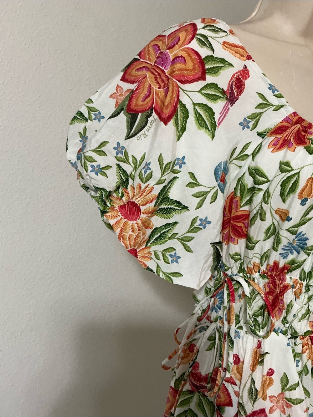 Farm Rio Off-White Bloom Garden Mini Dress Size XS - Picture 8 of 16